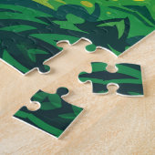 Speelse Basset Hound Herfstbladeren Cartoon Legpuzzel (Zijkant)