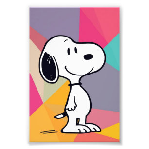 Speelse Beagle Cartoon Geometrische Pop Art Foto Afdruk