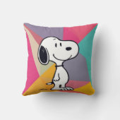 Speelse Beagle Cartoon Geometrische Pop Art Kussen (Achterkant)