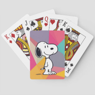 Speelse Beagle Cartoon Geometrische Pop Art Pokerkaarten