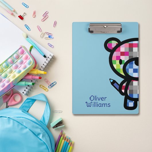 Speelse Beer Kinder aangepaste naam Klembord