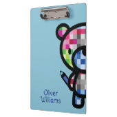 Speelse Beer Kinder aangepaste naam Klembord (Links)