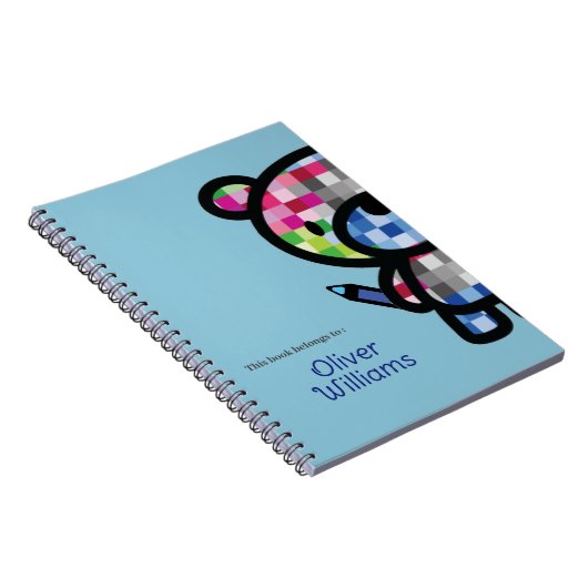 Speelse beren kinderen aangepaste naam notitieboek (Rechterzijde)