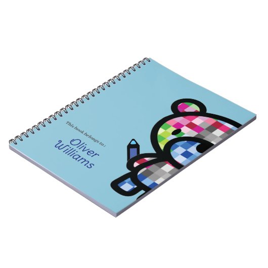 Speelse beren kinderen aangepaste naam notitieboek (Linkerzijde)