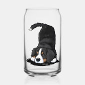 Speelse Bernese Puppy Kunst Blikvorm Glas (Voorkant)