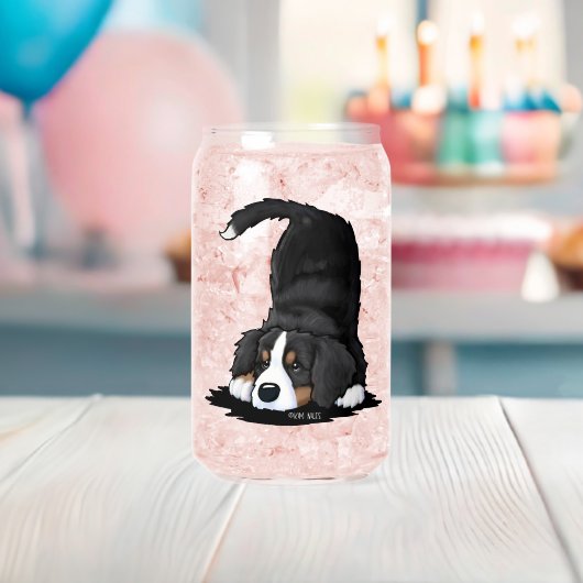 Speelse Bernese Puppy Kunst Blikvorm Glas (Insitu (Baby Shower))