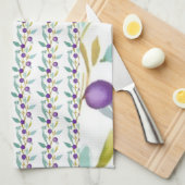 Speelse bessen en wijnstokken theedoek (Quarter Fold)