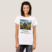 Speelse Bigfoot Meadow Bloemen T-shirt (Voorkant volledig)