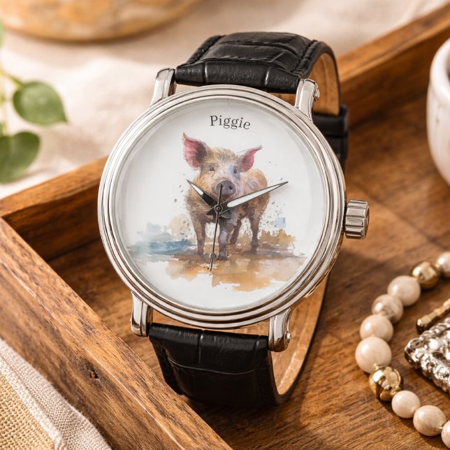 Speelse Biggetje, op maat Horloge (Creator heeft geüpload)
