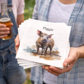 Speelse Biggetje, op maat Servet