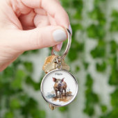 Speelse Biggetje, op maat Sleutelhanger (Hand)