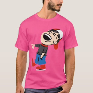 Speelse Bij Cartoon – Helder Geel Gelukkig Gevoel T-shirt