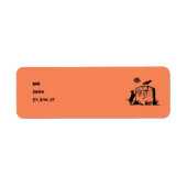 Speelse Black Cat Adresetiketten Sjabloon Etiket (Voorkant)