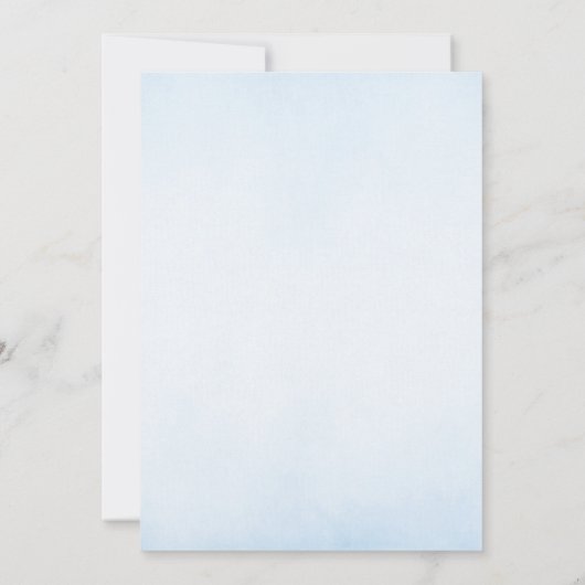 Speelse Blauw Bruin Beer Cloudy Sky Baby shower Kaart (Achterkant)