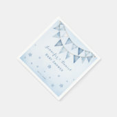 Speelse Blauwe Baby shower Sterren Pennant Garland Servet (Hoek)
