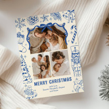 Speelse Blauwe Doodle 3 Foto Kerstmis