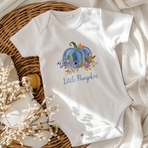 Speelse Blauwe Pompoen Baby Romper