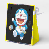 Speelse blauwe robot cadeau doos voor kinderen bedankdoosjes (Achterkant)