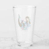 Speelse Blauwe Whimsical Rivierotter Spat Schattig Glas (Achterkant)