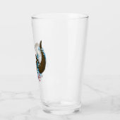 Speelse Blauwe Whimsical Rivierotter Spat Schattig Glas (Links)