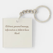 Speelse Blauwe Whimsical Rivierotter Spat Schattig Sleutelhanger (Achterkant)