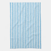 Speelse Blauwe Witte Streep Preppy Theedoek (Verticaal)