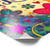 Speelse Bloeiende Inspirerend Vlinder  Foto Afdruk (Hoek)