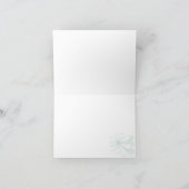 Speelse bloemblaadjes op Navy Birthday Kaart (Binnen)