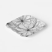 Speelse bloemblaadjes vierkant papier Bord (Gebogen)