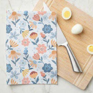 Speelse Bloemenpatroon Keukenhanddoek