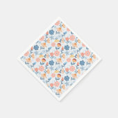 Speelse bloemenpatroon servetten (Hoek)
