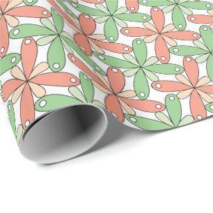 Speelse bloemmotief ijs pastels CC1288 Cadeaupapier