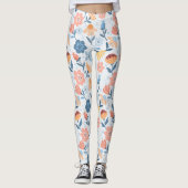 Speelse bloempatroon Leggings (Voorkant)
