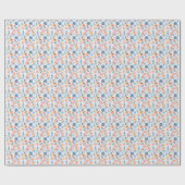 Speelse Bloempatroon Wrapping Paper Roll Cadeaupapier (Vlak)