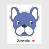 Speelse Blue Bulldog 3 "x3" Vinyl Sticker (Vel)