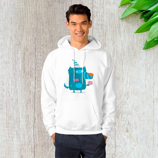 Speelse Blue Cartoon Monster met Party Pet Hoodie