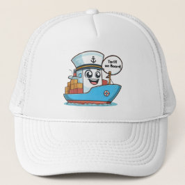 Speelse Blue Cartoon vrachtschip tarief aan boord Trucker Pet