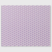 Speelse Blush Roze Paarse Floral Doodle Cadeaupapier (Vlak)