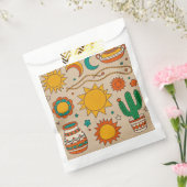 Speelse boheemse patronen Handgetekende zonnen, ma Bedankzakje (Gezegeld)