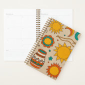 Speelse Boheemse Patronen Handgetekende zonnen, ma Planner (Display)