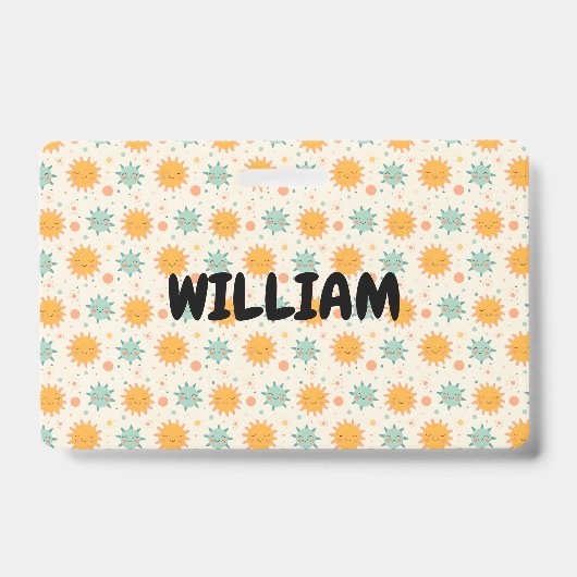 Speelse Boho Sun Badge (Voorkant)