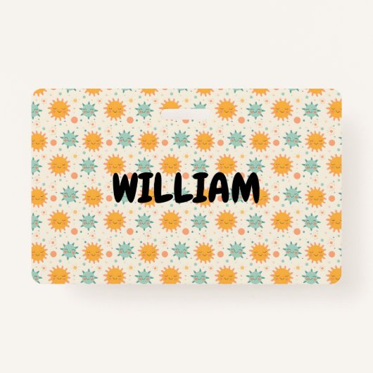 Speelse Boho Sun Badge (Achterkant)