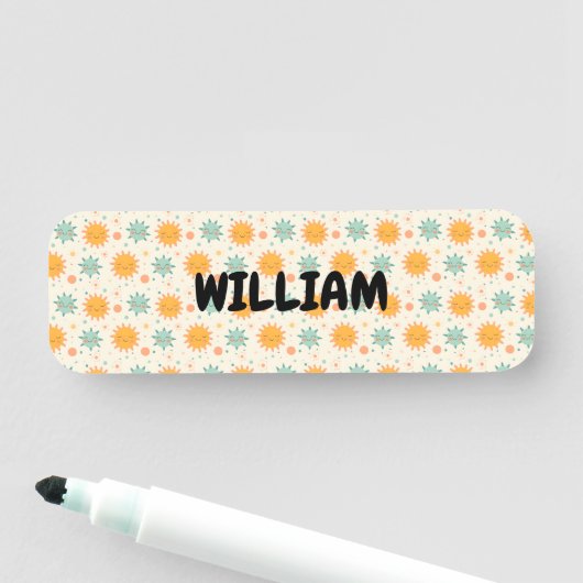 Speelse Boho Sun Naamplaatje (In situ)