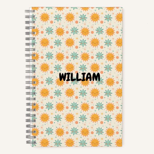 Speelse Boho Zon Notitieboek (Voorkant)