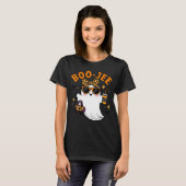 Speelse BOO-JEE Ghost Illustration voor Halloween T-shirt (Voorkant volledig)