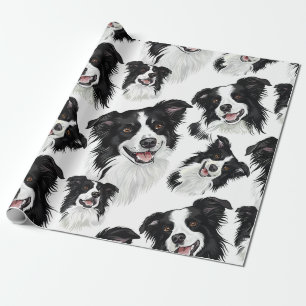 Speelse Border Collie Inpakpapier