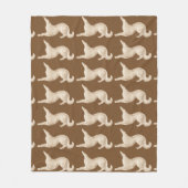 Speelse Borzoi fleece deken worp (Voorkant)