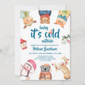 Speelse bosdieren Schattige Baby shower Kaart (Voorkant)