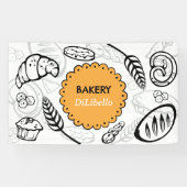 Speelse Brood Illustraties Bakkerij Spandoek (Horizontaal)