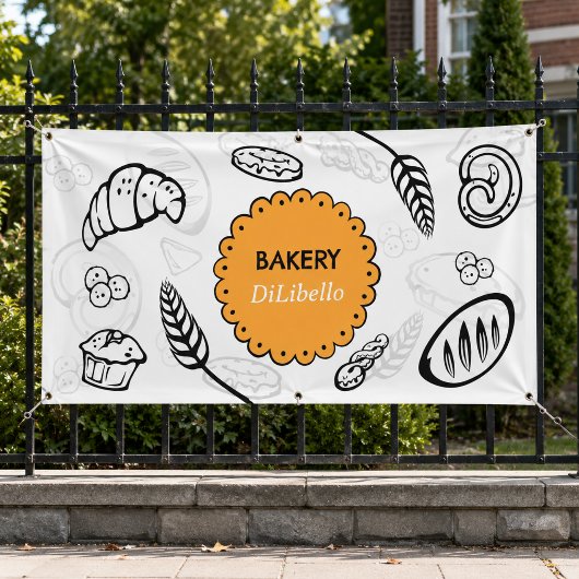 Speelse Brood Illustraties Bakkerij Spandoek